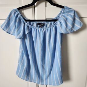 ATMOSPHERE Stripped blouse white and blue, size 6